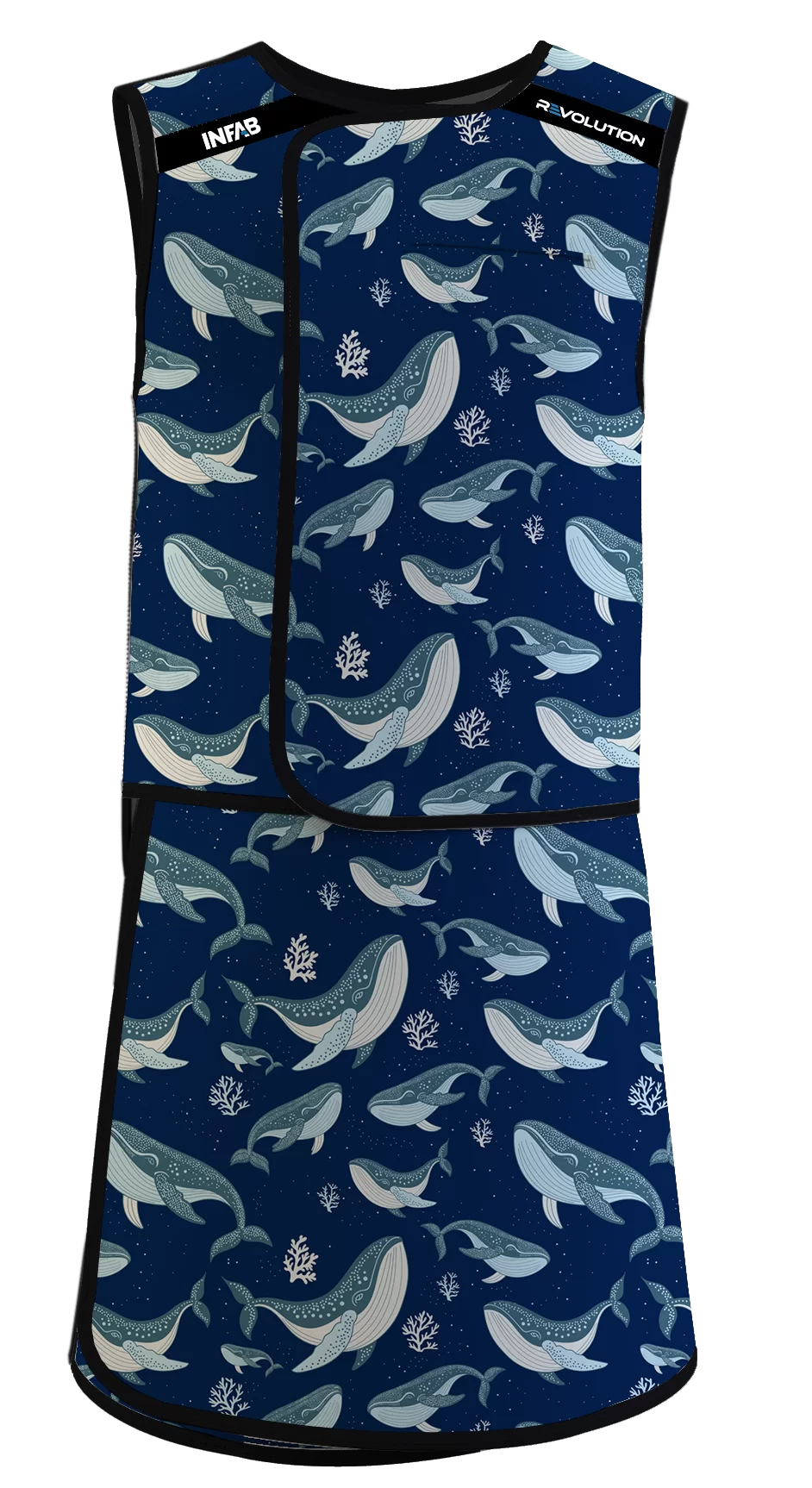 Whales on apron