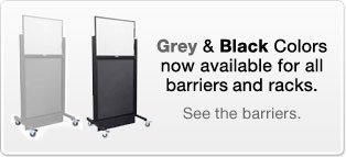 Barrier and Apron Racks Now Available in Grey and Black