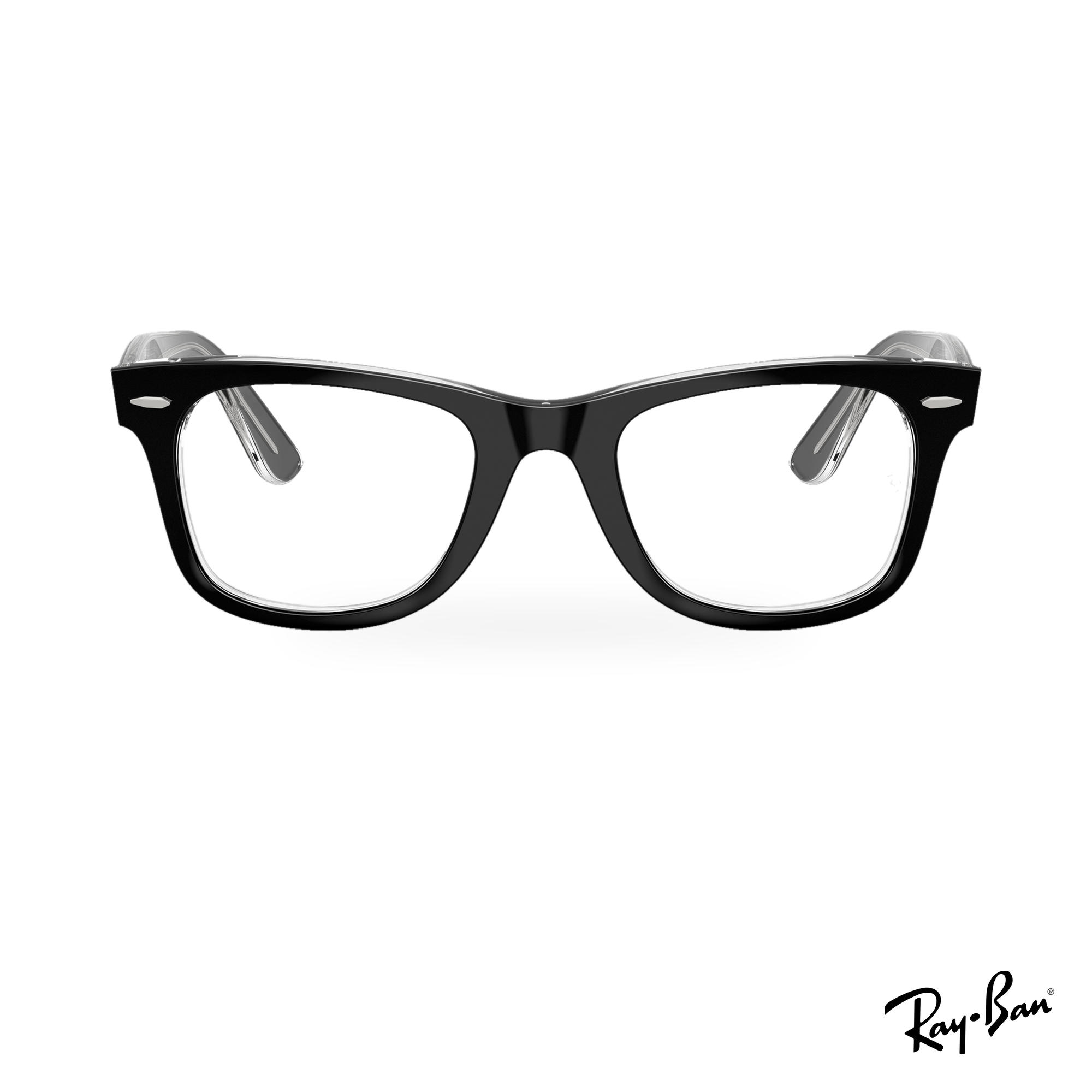 Ray Ban Wayfarer Ease Black On Transparent Front